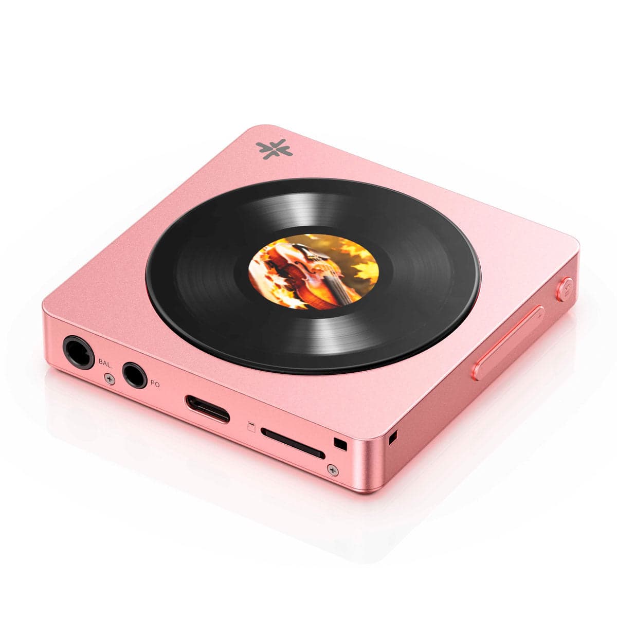 pink snowsky disc portable music player